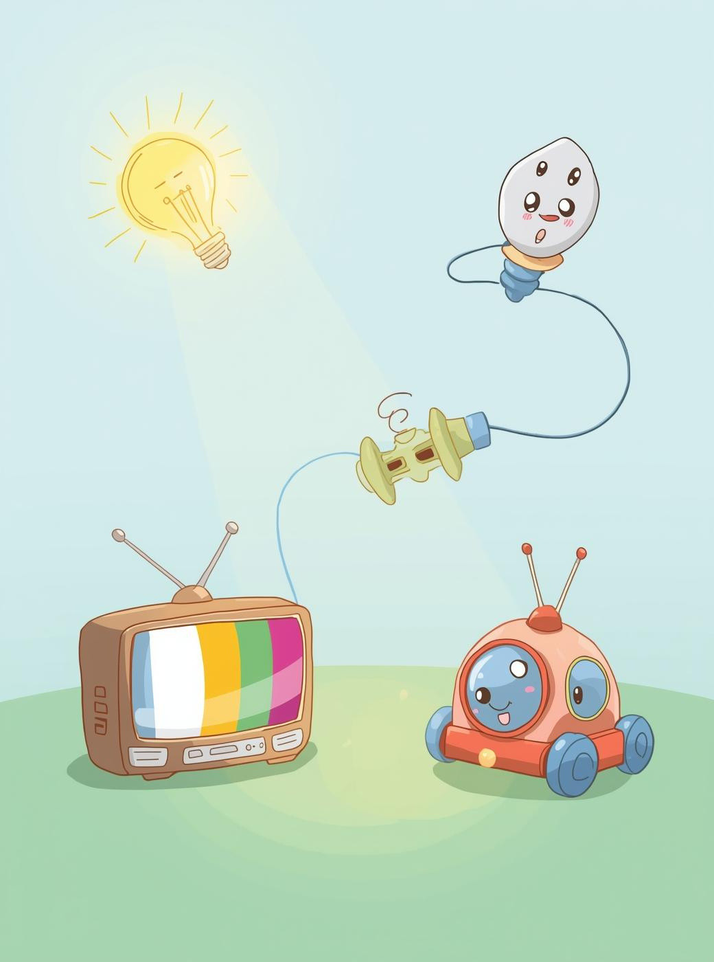 Elektrikle çalışan televizyon, oyuncak ve aydınlatma araçları